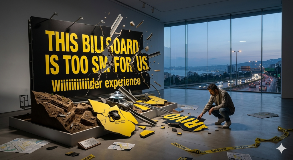 لوحات سبينيس في بيروت “الصغيرة جدًا” غبية؟ نعم. عبقرية؟ أيضًا نعم. وهذه هي الفكرة.